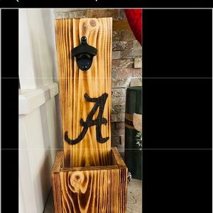 Solid wood Alabama bar accessory 16x9